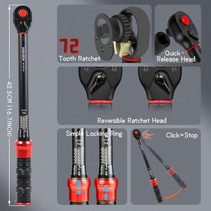 3/8-Inch Drive Torque Wrench 10-110ft.lb/13.56-149.14Nm - size: 3/8" 10-110FT-LB