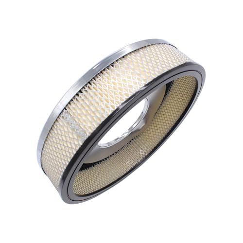 1 pc SHLPDFM Silver Chrome Finned 14" X 3" Round Polished Aluminum Air Cleaner Filter Fits for Chevy Ford SBC BBC