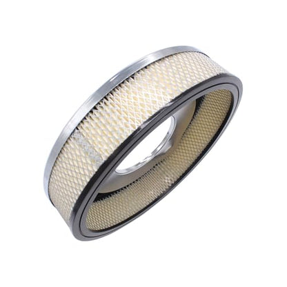 1 pc SHLPDFM Silver Chrome Finned 14" X 3" Round Polished Aluminum Air Cleaner Filter Fits for Chevy Ford SBC BBC