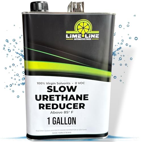 LiME LiNE Urethane Slow Reducer for Thinning Automotive basecoats, Primers and Clearcoats - 1 Gallon - color: B. Slow Reducer Gallon