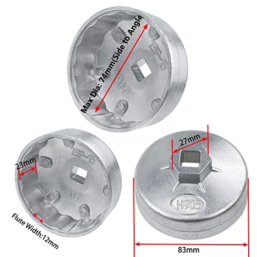 Oil Filter Wrench Filter Housing Caps Max Inner Dia 74mm 15 Flutes Model 905 - size: Model 905