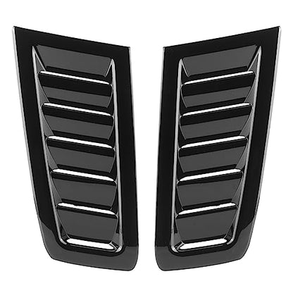 Universal Car Hood Vent Scoop Kit, Cold Air Intake Louvers for Auto Cooling, Fit for RS MK2 Bonnet Cover (Glossy Black) - color: Glossy Black