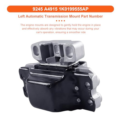 Engine Motor Mount Set & Trans Mount ,Replaces A4925 A6966 A4915 A4909 - size: CC 09-12 2.0L/Jetta 13-16 1.4L/Passat06-10 2.0L