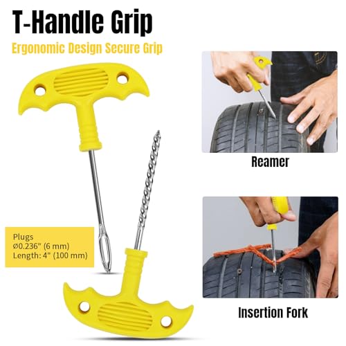 Tire Repair Kit, 33Pcs Heavy Duty Tire Plug Kit with 20Pcs Repair Plug - size: 33pcs