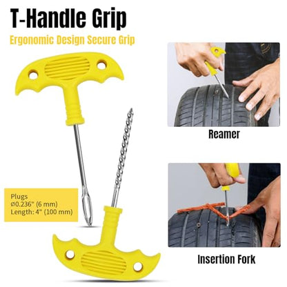 Tire Repair Kit, 33Pcs Heavy Duty Tire Plug Kit with 20Pcs Repair Plug - size: 33pcs