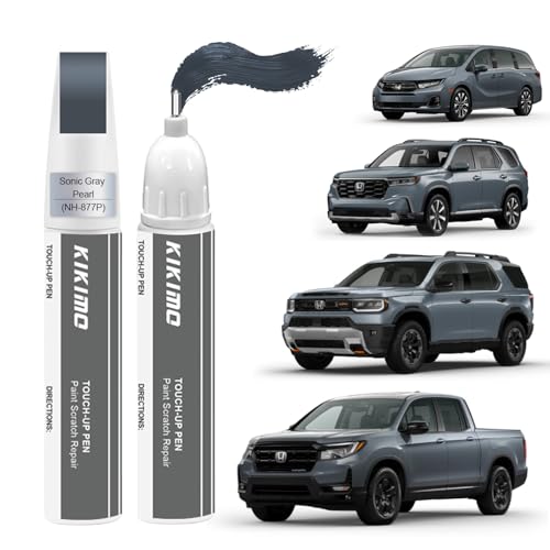 KIKIMO for Honda Touch Up Paint(Sonic Gray Pearl(NH-877P)) - color: Sonic Gray Pearl(NH-877P) for 2025 Pilot/2025 Odyssey/2025 Ridgeline/2026 Passport/2025 Passport/2025 Prologue/2024 Prologue