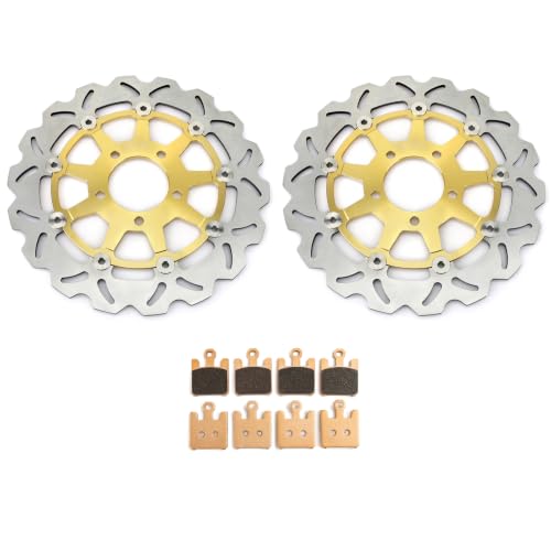 for Suzuki GSXR 1000 GSX-R 1000 2003 Front Brake Disc Rotors Pads - color: Gold, size: GSX-R 1000 2003 GSXR1000