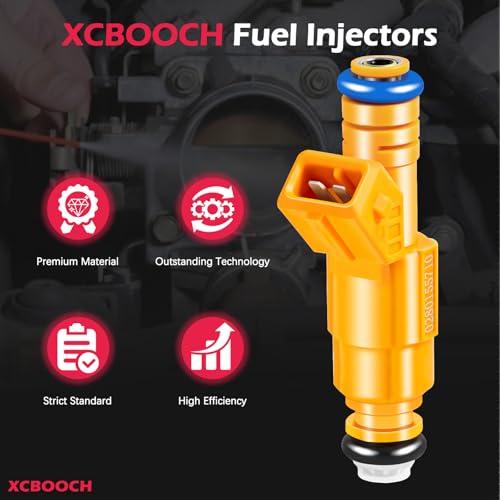 Fuel Injectors Set of 8 Compatible with Ford for E-350