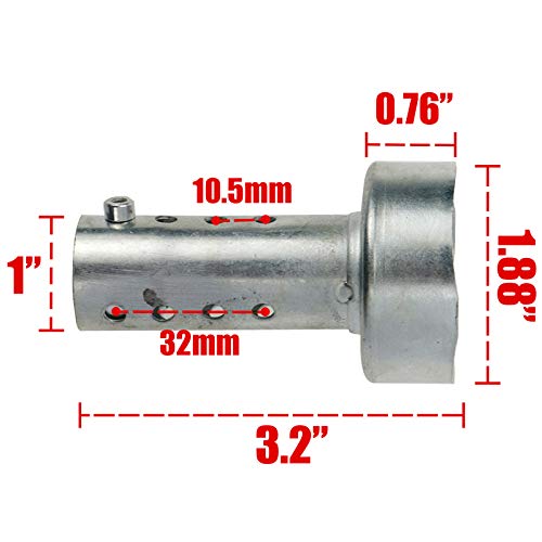 Modengzhe 2 Pcs 48mm Motorcycle Exhaust Pipe Muffler 3.2-Inch Length