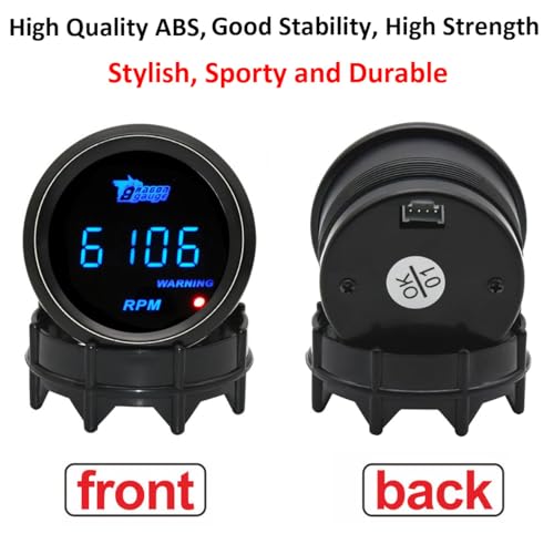 Car Tacho Gauge 12V Auto Tachometer Gauge RPM 2" 52mm Tacho Meter - color: Blue Light Tacho