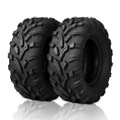 TUFFIOM Set of 2 ATV UTV Tires, 24x8-12, 6PR All-Terrain Mud Tires with Directional Tread, Drainage, Strong Srip and Snow-breaking for Rainy/Snowy Areas, Tubeless Trail Tire - size: 24x8.00-12 (2 pack)