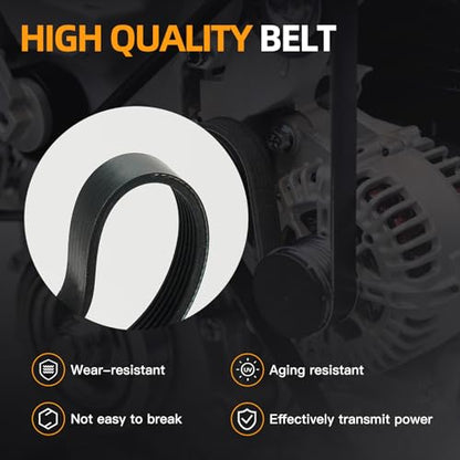 Serpentine Belt Tensioner Bolt Idler Pulley Drive Kit Fit for BMW 128i 325i 325xi 328xi 330i 330xi 525i 525xi 528i 528xi 530i 530xi X3 X5, 3.0L L6, 2006-2013#Replace ADK0022P