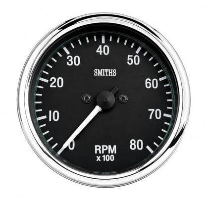 Tachometer RPM 85 MM Replacia Mechanical Tachometer 0–80 RPM 3-5/8 inch Clockwise Vintage Style Analog Dial – Part YC – for Classic Cars, Boats, Industrial Panels