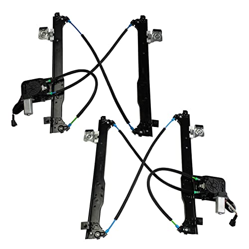 Pair Rear Power Window Regulator with Motor Assembly Fits Silverado - size: Rear Driver Side (LH) + Rear Passenger Side (RH)