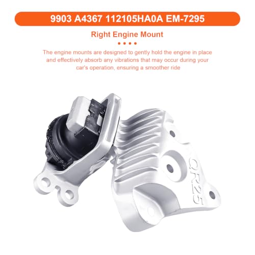 Engine Motor Mount Compatible with 2014-2020 Nissan Rogue L4 2.5L,2014-2019 Nissan X-Trail L4 2.5L,2017-2019 Renault Koleos L4 2.5L,Replacement for A4367 A4366 A4364 - size: Nissan Rogue 14-20/ X-Trail 14-19 L4 2.5L