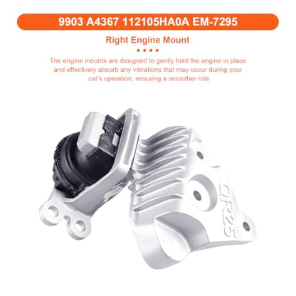Engine Motor Mount Compatible with 2014-2020 Nissan Rogue L4 2.5L,2014-2019 Nissan X-Trail L4 2.5L,2017-2019 Renault Koleos L4 2.5L,Replacement for A4367 A4366 A4364 - size: Nissan Rogue 14-20/ X-Trail 14-19 L4 2.5L