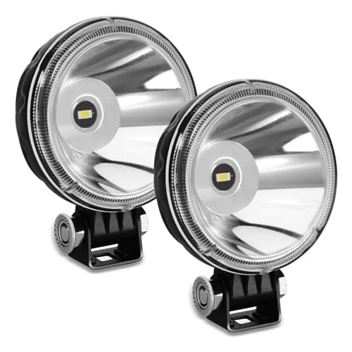 Round Led Pods Spot Lights 3.3 inch Small Driving Fog Reverse Backup Offroad Lights Headlights 30W 12V Work Light Bar For Trucks ATV UTV Golf Cart Tralier Motorcycle Pickup Tractor Marine Boat 2-Pack