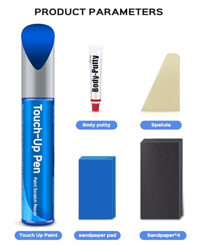 B-593M Aegean/Diffused Sky Blue Metallic Touch Up Paint Kit Compatible with Honda Exact Match Car Scratch Repair Touch Up Paint Kit - color: Aegean/Diffused Sky Blue Metallic(B-593M) compatible with Civic/CR-V/CR-Z/Fit/HR-V/Insight/Pilot