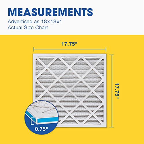 Aerostar Air Filter 18x18x1 MERV 13 AC Filter, HVAC, Furnace Filter, 6 Pack - style: 6 PACK