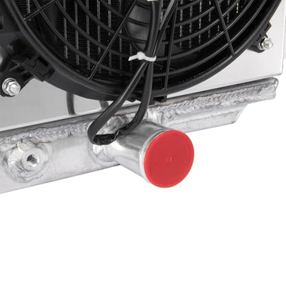 Radiator Compatible with 1967-1970 Ford Mustang Ranchero Fairlane Mercury Cougar 1968 1969 3.3L 4.1L 4.7L 5.0L 5.8L 6.4L 7.0L L6 V8, 3 Row Aluminum Shroud+Fan Kit