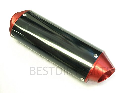 MAXFASTMAX(TM) HIGH PERFORMANCE RED CNC Big Bore Muffler Exhaust System For 110cc 125cc 150cc Pocket Pit Dirt Bikes