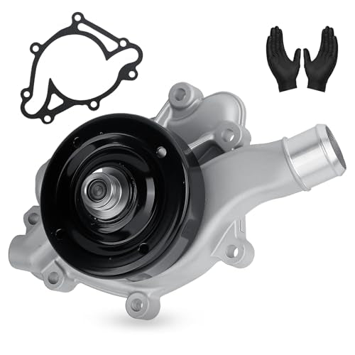 AW7160 Professional Water Pump Kit with Gasket and Installation Gloves, Compatible with Jeep Grand Cherokee 1993-1998 5.2L/5.9L V8, Dodge Ram1500, Dakota, Durango 3.9L V6 5.2L/5.9L V8 Engines - size: 1993-2003
