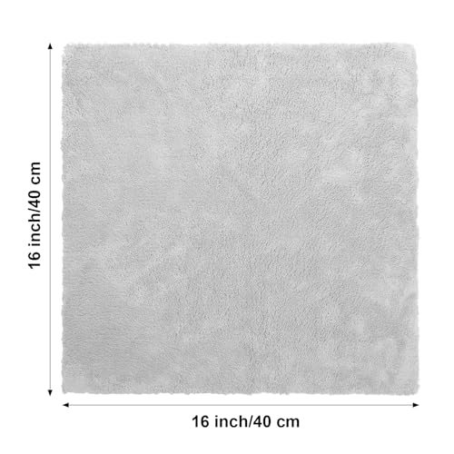 Shimeyao 30 Pcs 16 x 16 Inch Edgeless Microfiber Plush Towels for Cars Detailing Drying Wash Polishing Absorbent Cleaning Cloths, 500 GSM (Light Gray) - color: Light Gray, size: 16 x 16 Inch