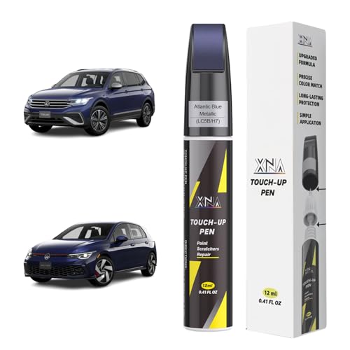XNA Atlantic Blue Metallic(LC5B/H7) for Volkswagen Touch Up Paint - color: Atlantic Blue Metallic(LC5B/H7) for 2021-2024 Tiguan/2022-2024 Golf GTI/2019 Art-eon