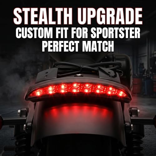 ANKIA 5 Wires Motorcycle Chopped Rear Fender Edge LED Tail Light