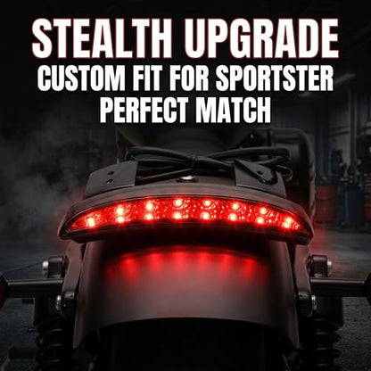 ANKIA 5 Wires Motorcycle Chopped Rear Fender Edge LED Tail Light