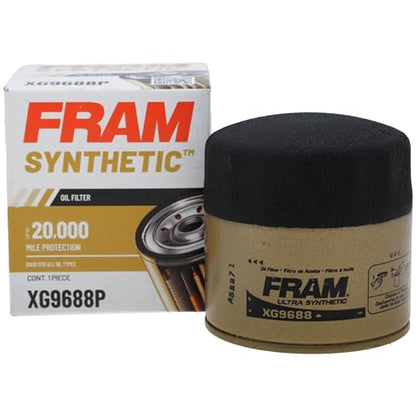 FRAM Synthetic XG9688P 20K Mile Change Automotive Replacement Engine Oil Filter for Synthetic Oil Changes, Premium Vehicle Engine Protection Oil Filter for Select Vehicle Model Years - style: Ultra Synthetic