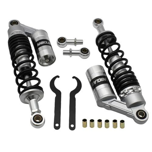 Pair 320mm motorcycle shocks Universal Motorcycle Rear Air Shock Absorbers - color: SILIVER