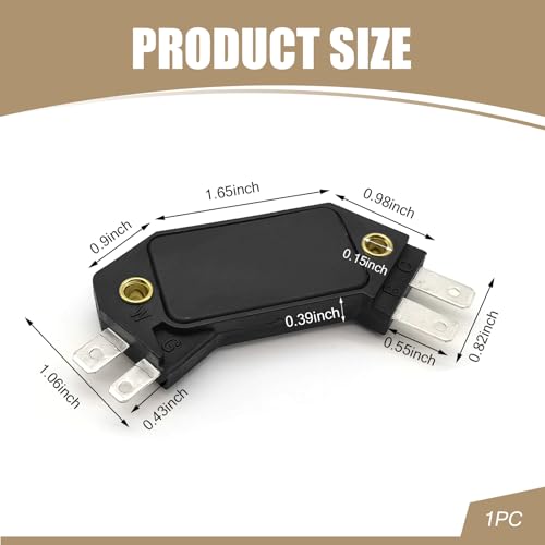 1 PC Automobile Ignition Module, Engine Ignition Control Module Replacement Parts 1190357 8131941, 4 Pin Design Standard Repair Accessories, Compatible with Most Cars Models (Black)