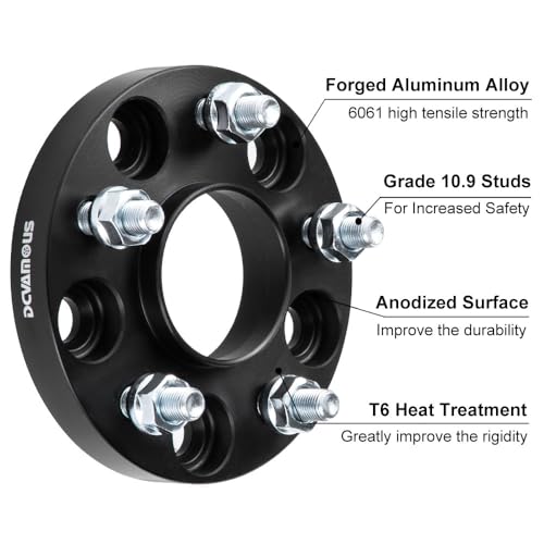 4pc Forged 5x4.75 Hubcentric Wheel Spacers 20mm Thick with M12x1.5 Studs - size: 20MM-4PCS