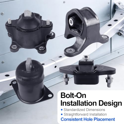 4PCS Engine Motor Mount Set Compatible with TSX 09-14 Accord 08-12 2.4L - size: 2008-2012 Honda Accord 2.4L Manual