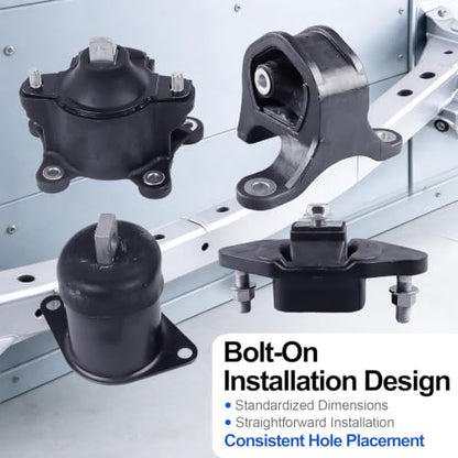 4PCS Engine Motor Mount Set Compatible with TSX 09-14 Accord 08-12 2.4L - size: 2008-2012 Honda Accord 2.4L Manual