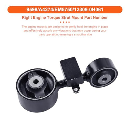 Engine Motor Mount Set & Trans Mount Compatible with 2007-2011 Toyota Camry 2.4L L4, Replacement for A4207 A4211 A4274 A62009, Set of 4 - size: Sienna 2.7L 11-13
