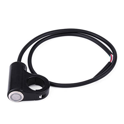 7/8" 22mm Handlebar Control Push Button Switch, Weatherproof Aluminum Alloy Motorcycle Handlebar Mount Switch Button Headlight Brake Fog Lights ON/Off(Automatic Return Button) - size: Automatic Return Button