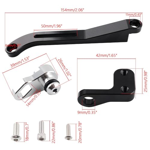 Anodized LSA Billet Throttle Cable Bracket Sliding Connection Fit for Lokar Throttle Cables - High Boost Ready, All Necessary Hardware Included