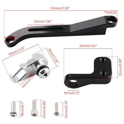 Anodized LSA Billet Throttle Cable Bracket Sliding Connection Fit for Lokar Throttle Cables - High Boost Ready, All Necessary Hardware Included