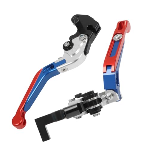 CHIFUN Brake Lever and Clutch Lever Set Replacement for BMW G310R G310GS 2017-2025, Motorcycle Foldable Length Adjustable Handlebar Lever (Blue) - color: Blue
