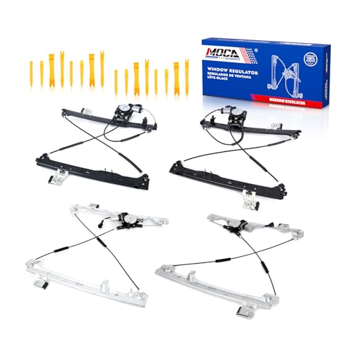 MOCA 4X L&R Power Window Regulator Motor Assembly Fit for Cadillac 2002-2006 Escalade EXT 6.0L, for Cadillac 2003-2006 Escalade ESV 6.0L, for Chevrolet 2002-2006 Avalanche 1500 5.3L