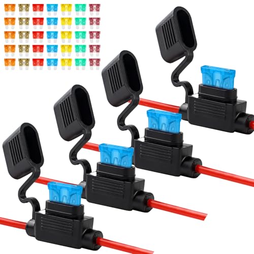 Cooclensportey 4 Pack 12AWG Waterproof Inline Fuse Holder