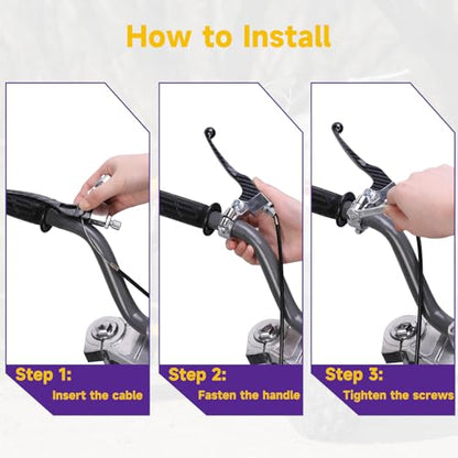 HIAORS 7/8" Mini Bike Clutch Brake Handle Lever Compatible with Predator 196cc 212cc Coleman CT200U CT200U-EX BT200X CT100U CC100X Baja DB30 MB200 SSR125 CRF50 CRF70 XR50 XR70 Pit Dirt Bike Parts - color: Black Striped