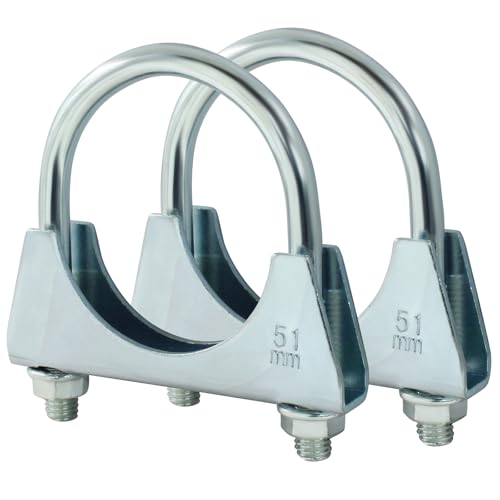 2" U Heavy Duty U-Bolt Clamp, Stainless Steel, 2-Pack - size: 2",2PCS
