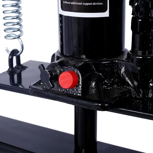 6 Ton H-Frame Hydraulic Shop Press, Adjustable Garage Floor Press with Press Plates, Overload Protection for Automotive Repair & Metalworking, Black
