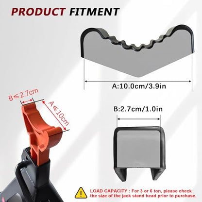 6Ton Car Jack Stand Rubber Pad Slotted Lift Floor Adapter Repair Tool Frame Rail Pinch Weld Lifting Universal Repair Tools Safety Grip Pads (Pack of 4) - color: Black, size: 6 Ton (Pack of 4)