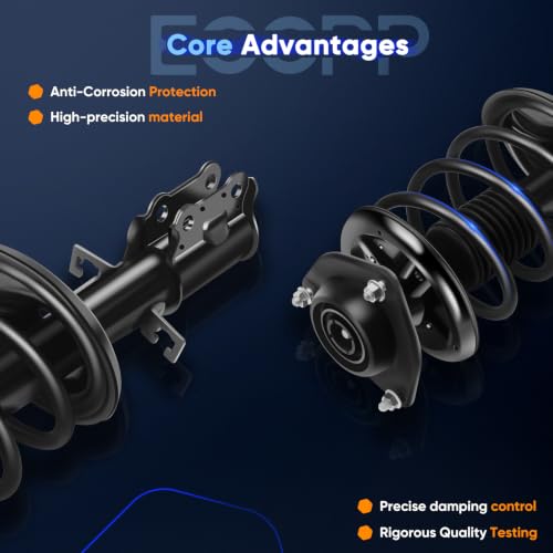 ECCPP Front Struts Spring Assembly Fit for 2004-2009 for Kia Spectra - size: 172302 172301