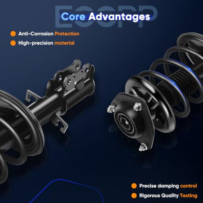 ECCPP Front Struts Spring Assembly Fit for 2004-2009 for Kia Spectra - size: 172302 172301