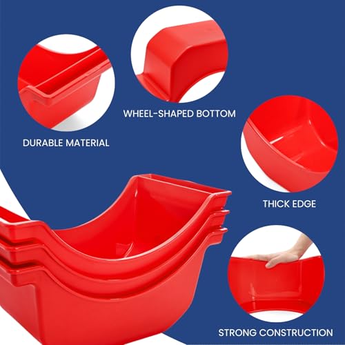 4 Pack Truck Wheel Pan, 2.8L Stackable Hub Oil Drain Pan